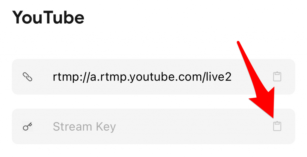 วาง Youtube Stream Key เพื่อเริ่มการสตรีม