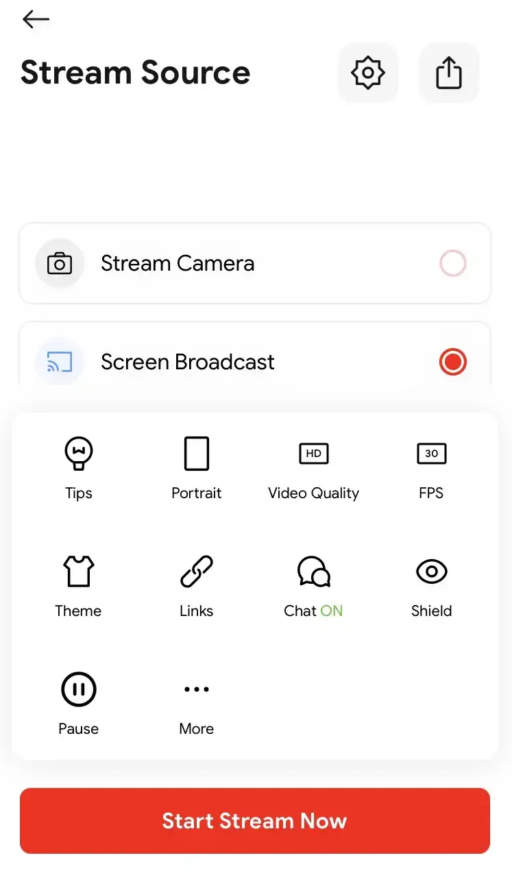 After customizing your streaming, click Start Stream Now to go live on Trovo