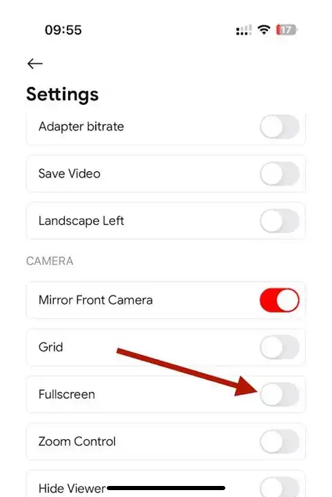 Turn off the Fullscreen mode in the setting if your screen is cut off