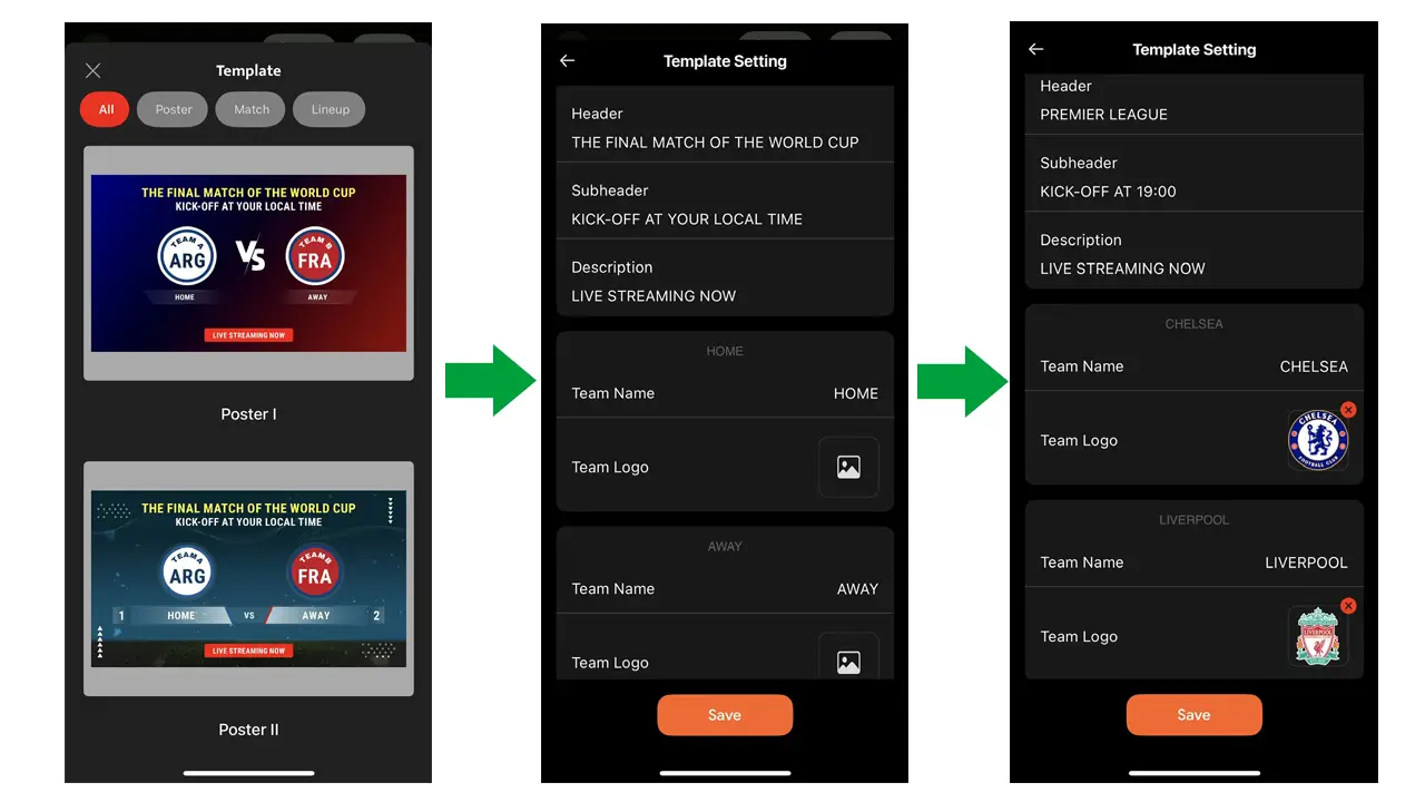 How to create a poster for your sport streaming