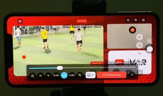 You can adjust the speed and zoom in the replay to highlight the key moment