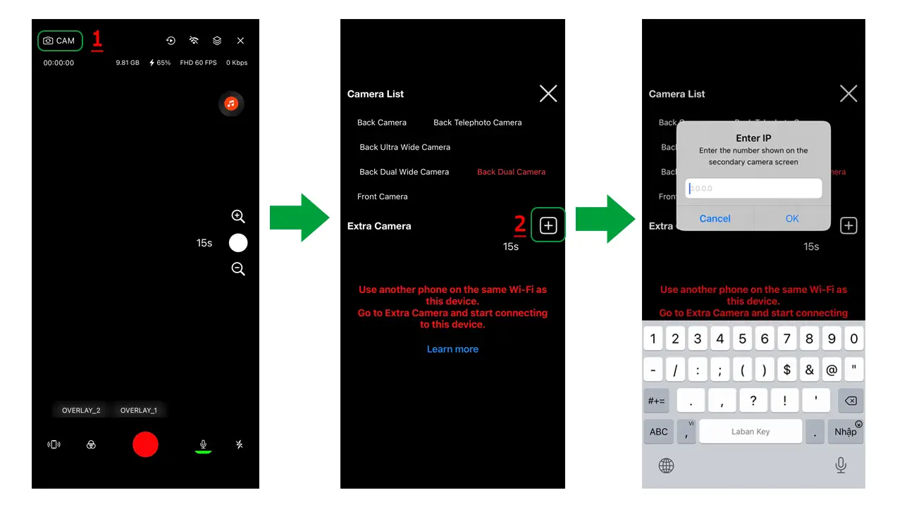 How to set up your main device for streaming multiple cameras