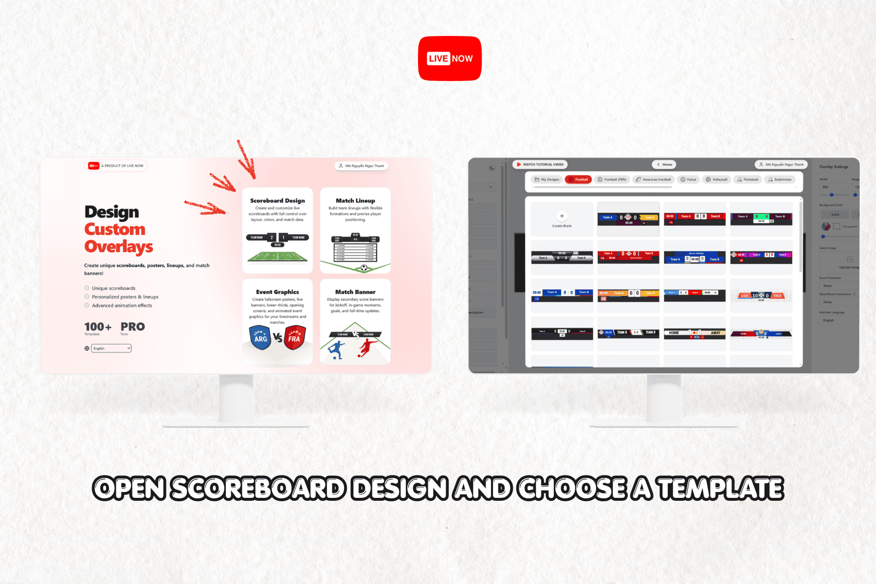 Open Scoreboard Design and Choose a Template